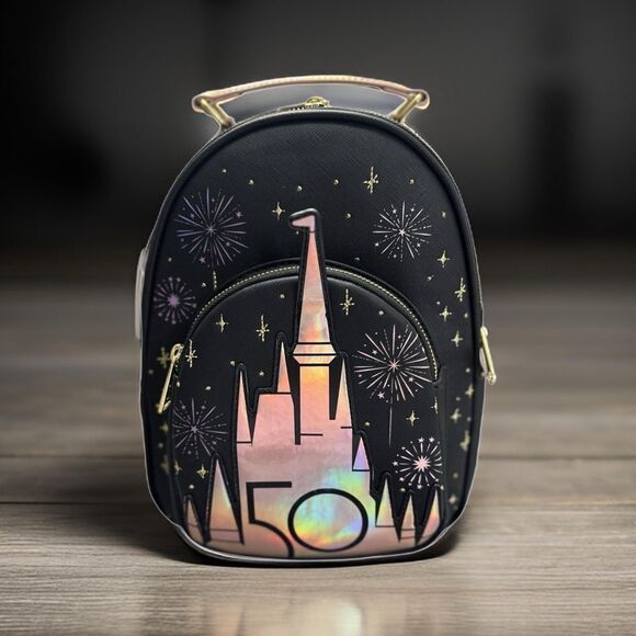NWT Walt Disney World x Loungefly Grand Finale 50th Anniversary Mini Backpack. - Picture 1 of 4